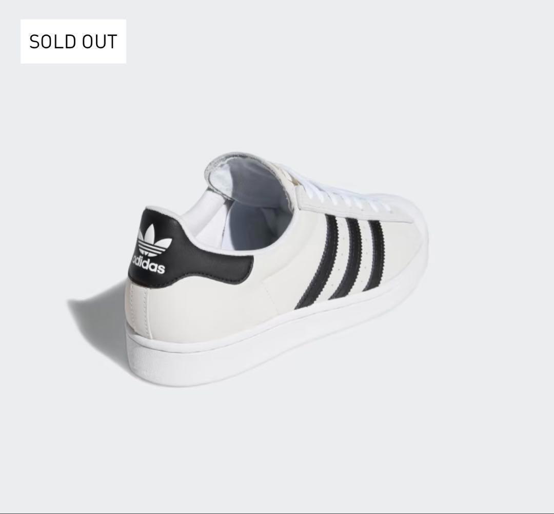 天然皮革✨新品✨ adidas スーパースター 24.0 白 黒金 スタンスミス