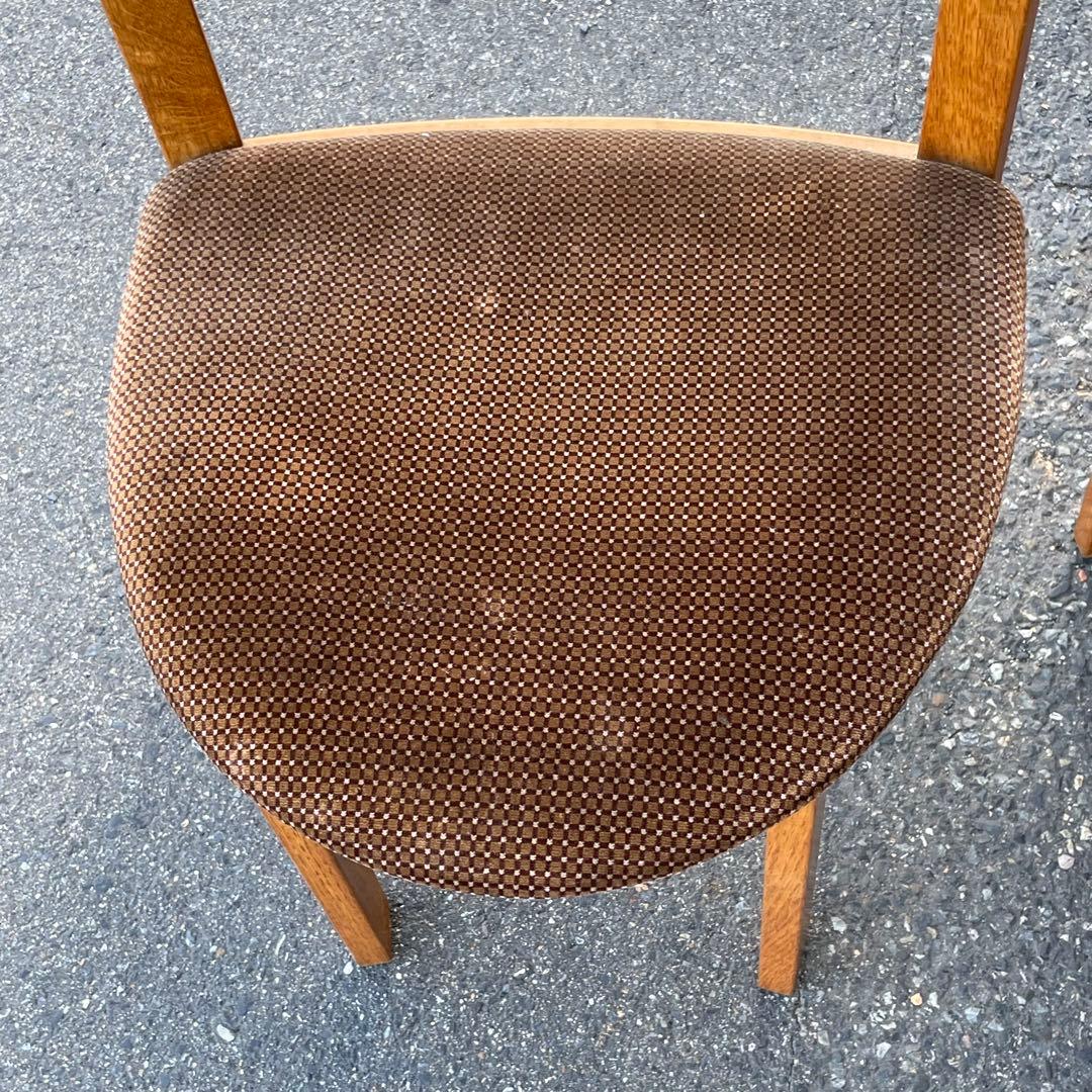 ① 天童木工　TENDO ベロア素材　木製　椅子　2脚ダイニング　コレクション