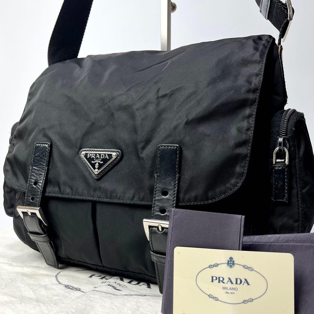 ギャラ付/極美品/入手困難✨プラダ ショルダーバッグ メッセンジャー 多ポケット
