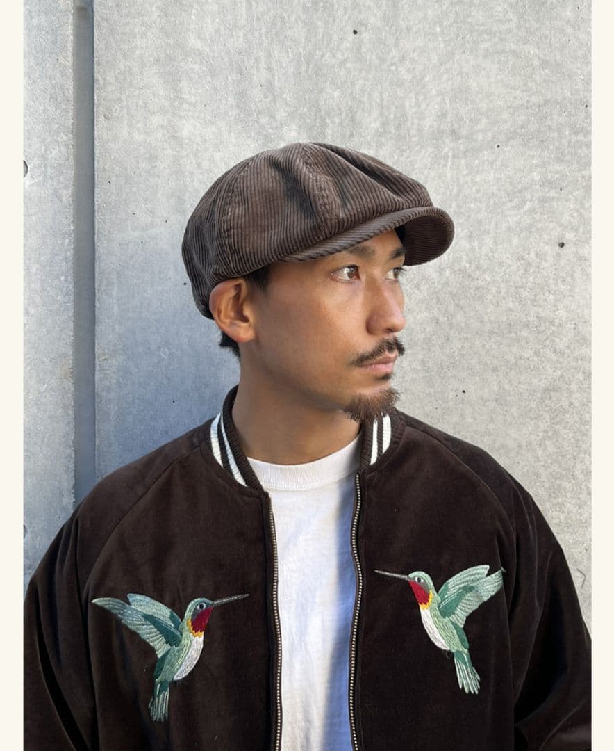 スタンダードカリフォルニア　News Boy Cap　ブラウン　Lサイズ