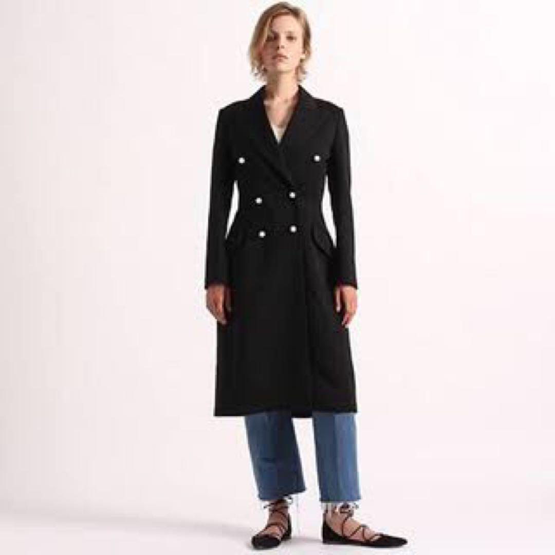 新品未使用✨MADISON BLUE マディソンブルー パールフロックコート　黒