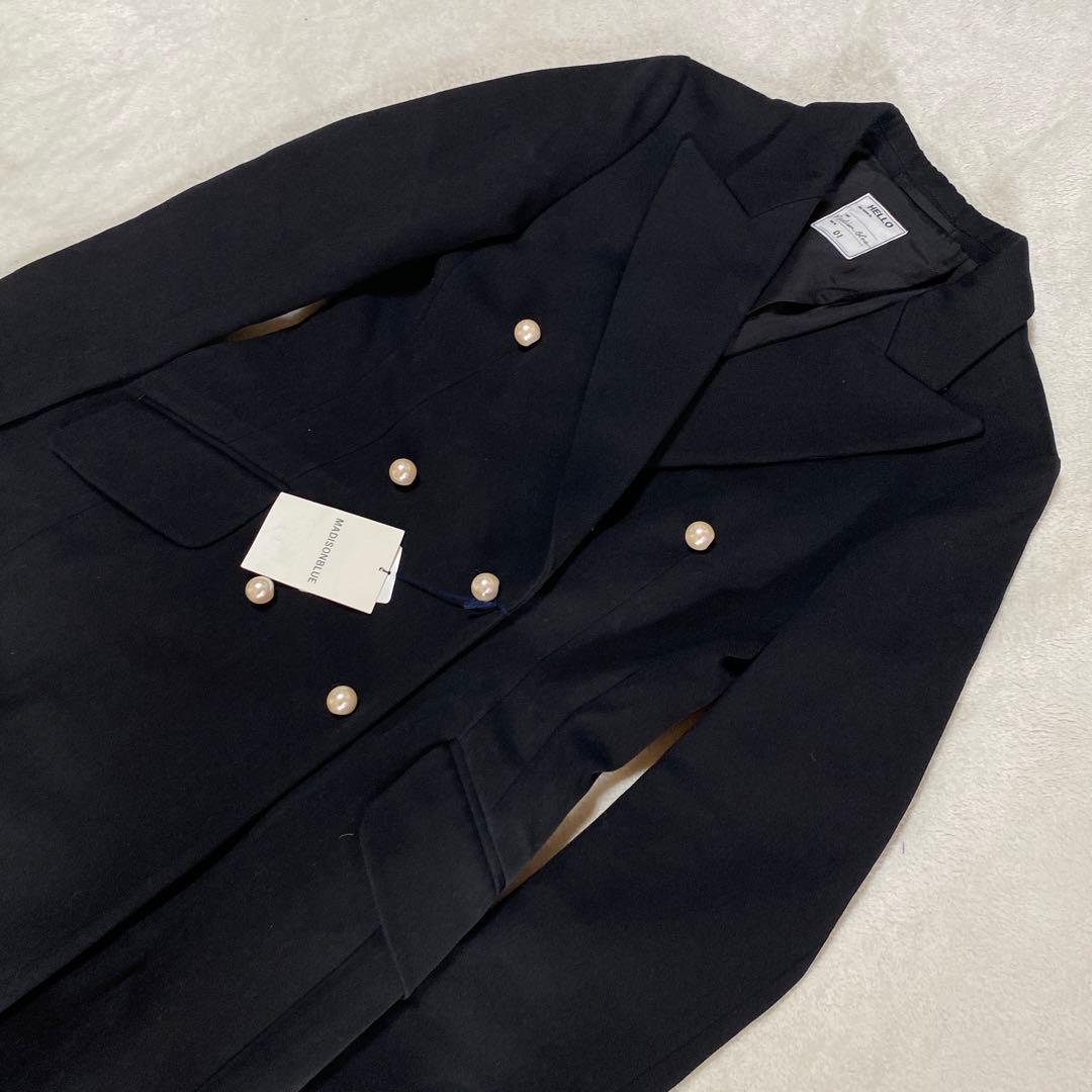 新品未使用✨MADISON BLUE マディソンブルー パールフロックコート　黒