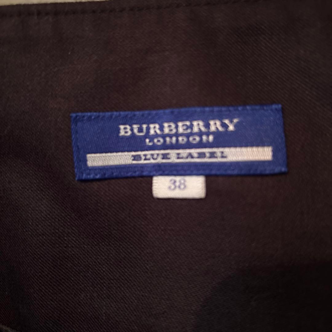 Burberry BLUELABELチェック柄 フレアスカート