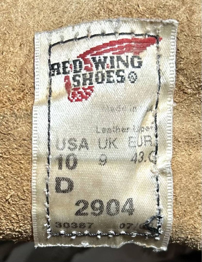 【10/D】2904ラインマン RED WINGレッドウィング★ハーレー USA