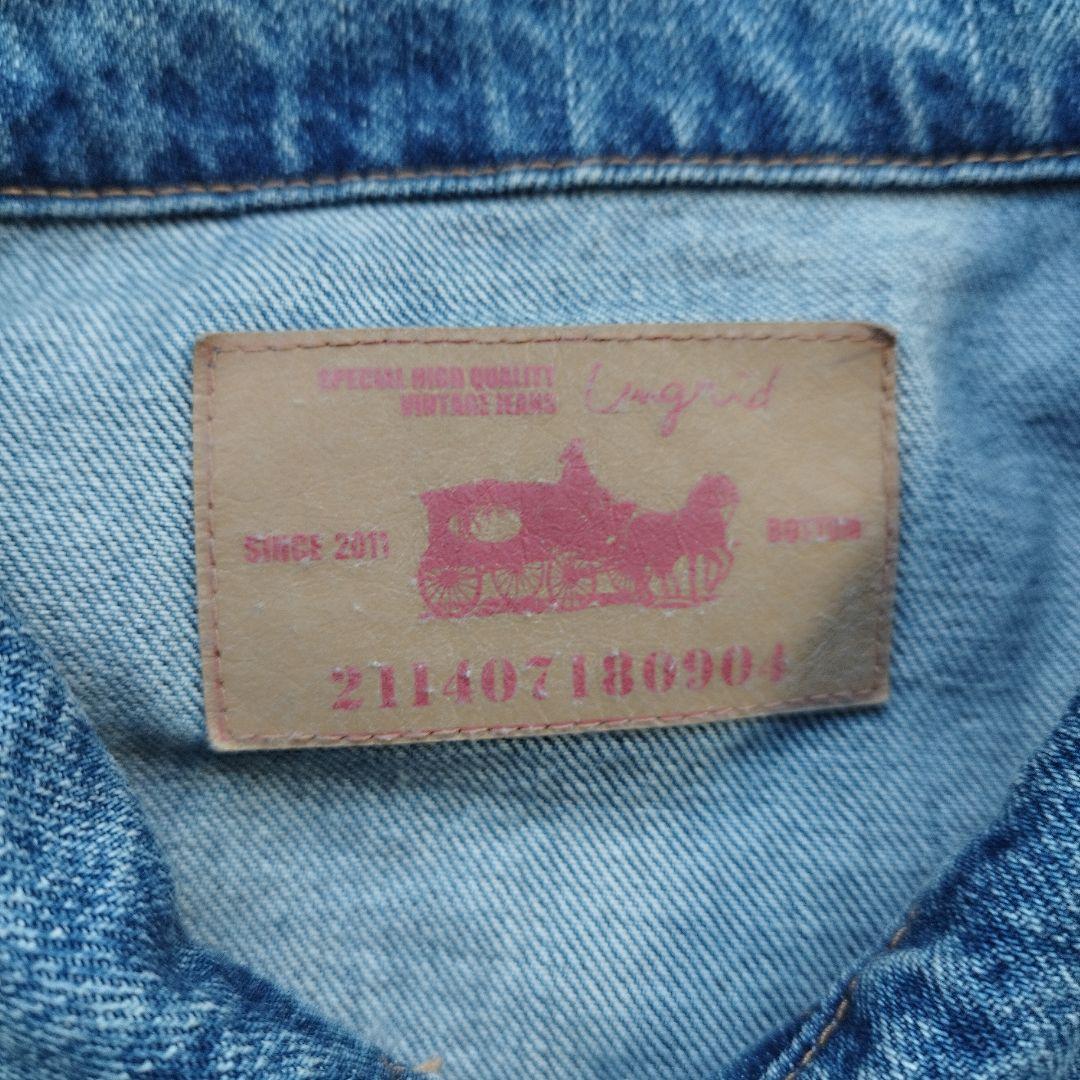 極美品　未使用級　アングリッド　ビックシルエットデニムジャケット　ブルー　25