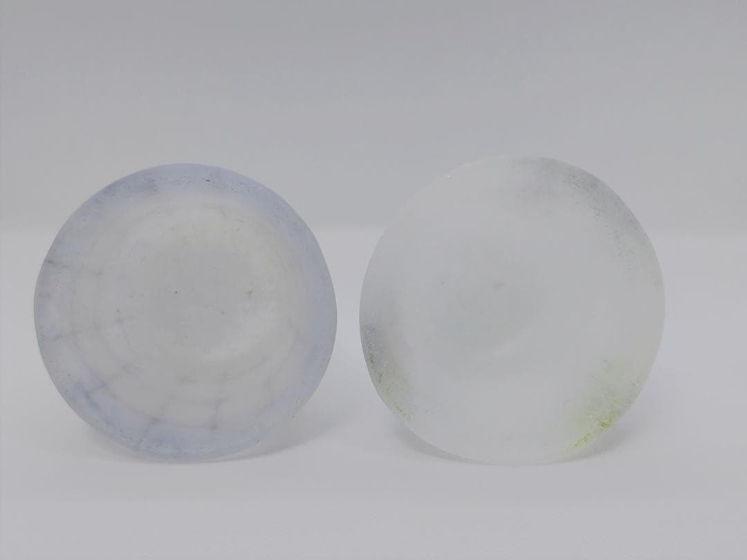 ガラス作家：能登朝奈　パート・ド・ヴェール　フリーカップ2個