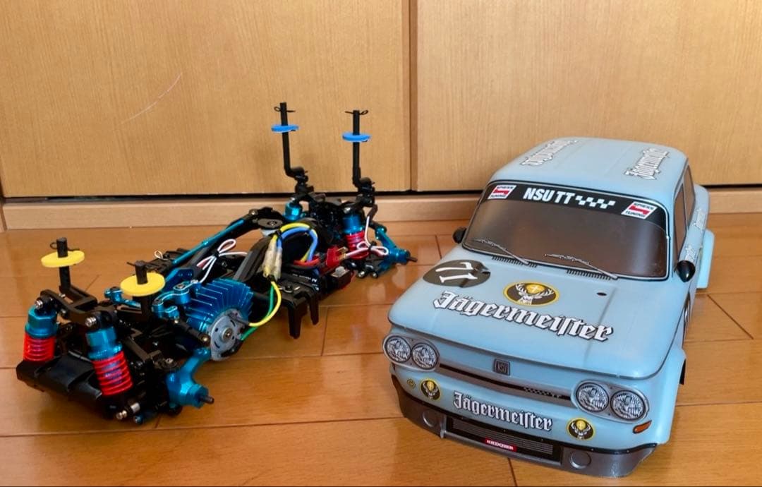 【TAMIYA】　M-05 シャーシ（メカ付き）　 NSU TT ボディー付き