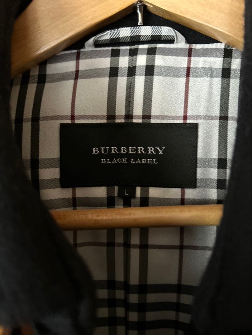 極美品 バーバリー ブラックレーベル メルトンコート L