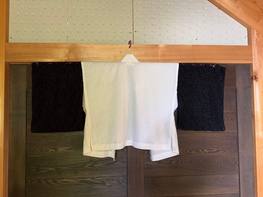 DOUBLEMAISONドゥーブルメゾン レース二部式襦袢 (クロ)