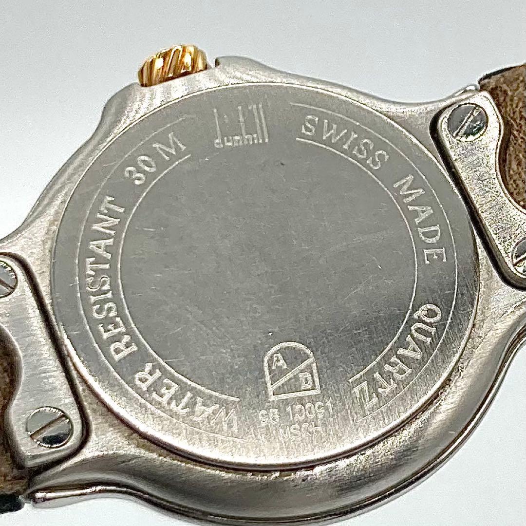 【稼動】 ダンヒル 腕時計 クオーツ QZ ローマン デイト コンビカラー