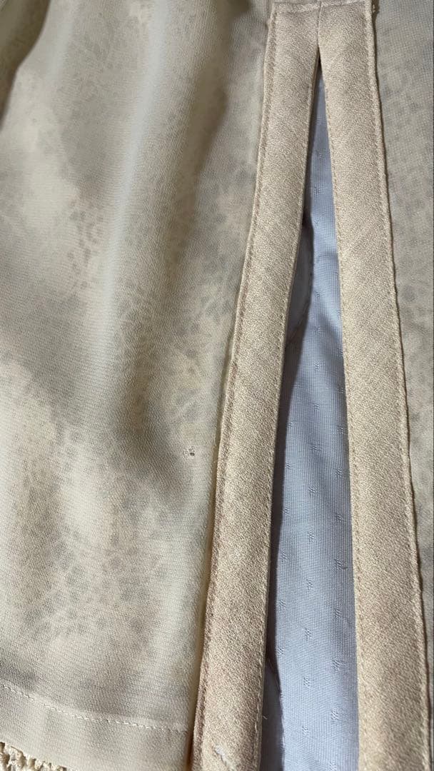 Y*i様 【レリアン】大きいサイズ レース スタンドカラーロングジャケット ベー