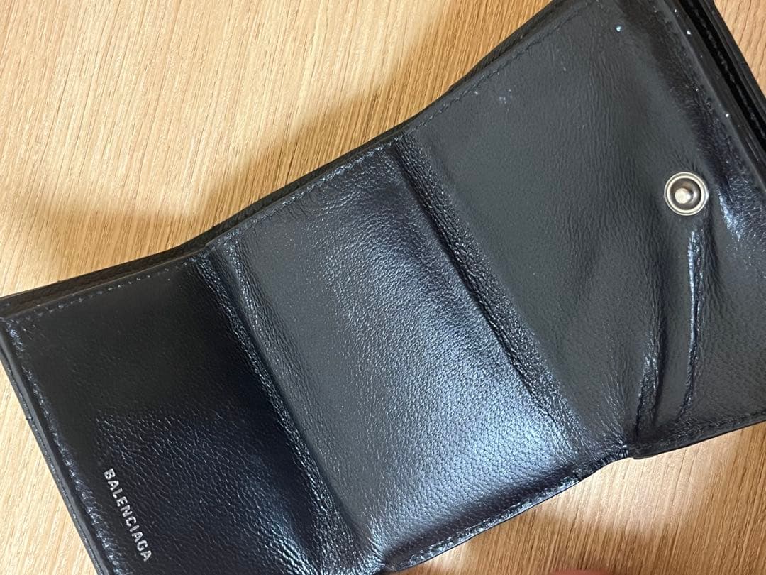BALENCIAGA ブラック三つ折り財布