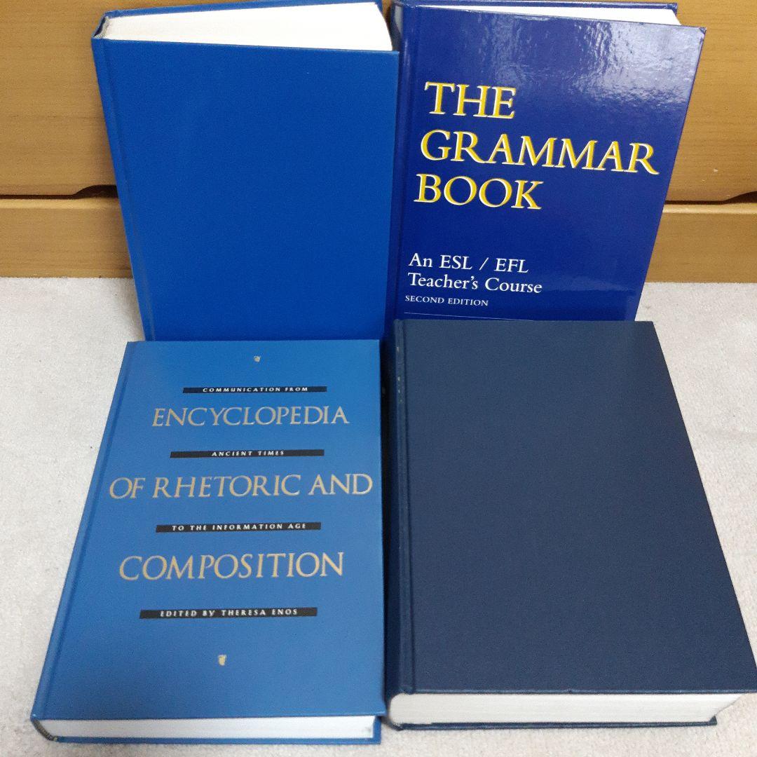 洋書 大型本　青系　アンティーク ヴィンテージ ジャンク 辞書など　8冊