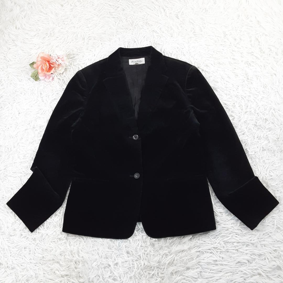 美品◎ブルックス ブラザーズ テーラードジャケット ブラック 黒 ベロア素材