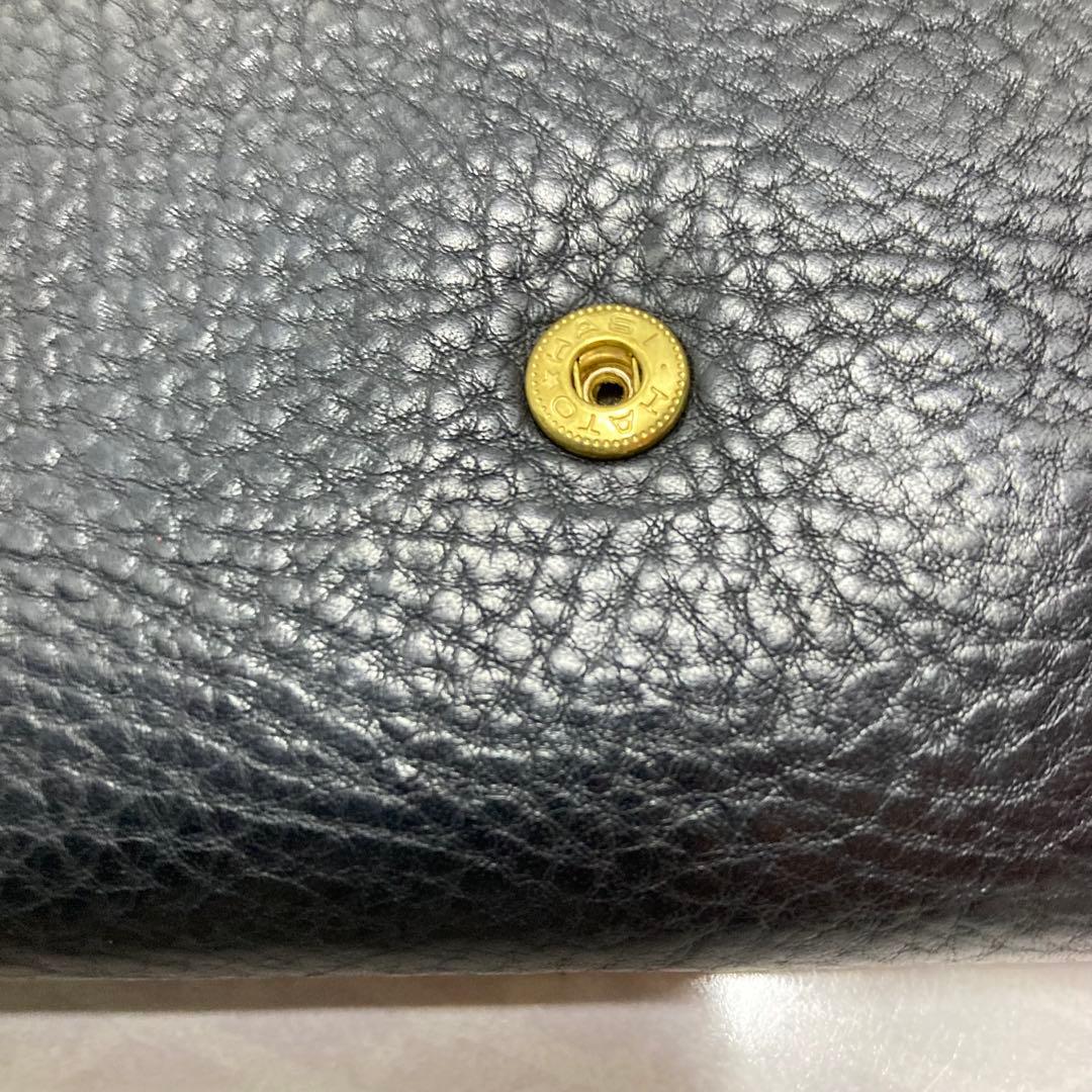 美品　ゲンテン　genten トスカ　ギャルソン　長財布　ネイビー ステッチ