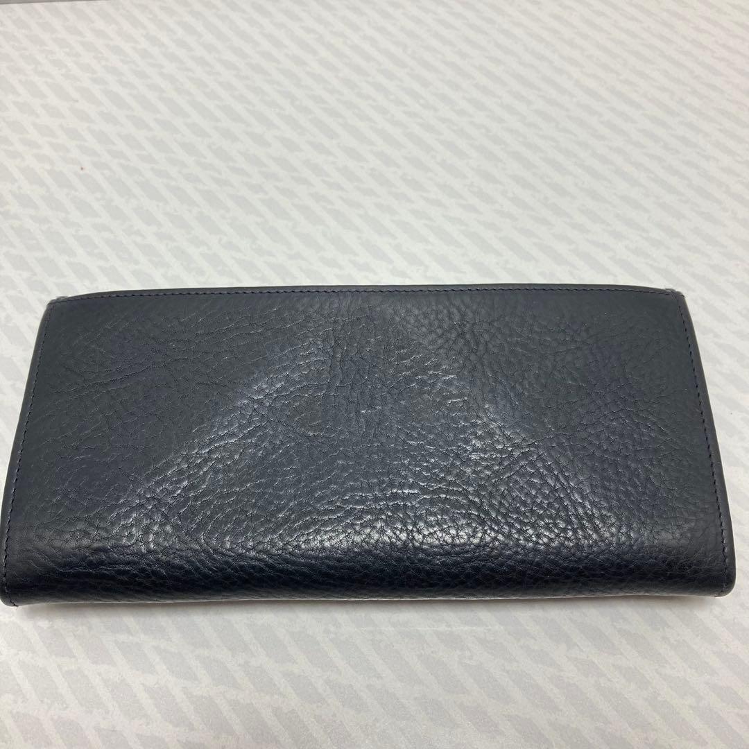 美品　ゲンテン　genten トスカ　ギャルソン　長財布　ネイビー ステッチ