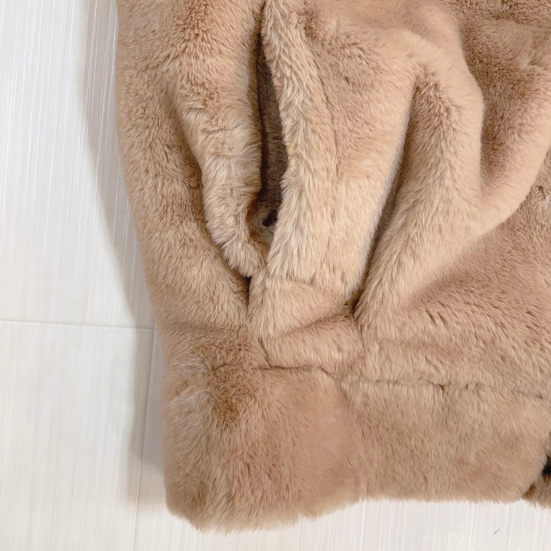 美品forte_forte 24SS フェイクファー ベスト ブルゾン