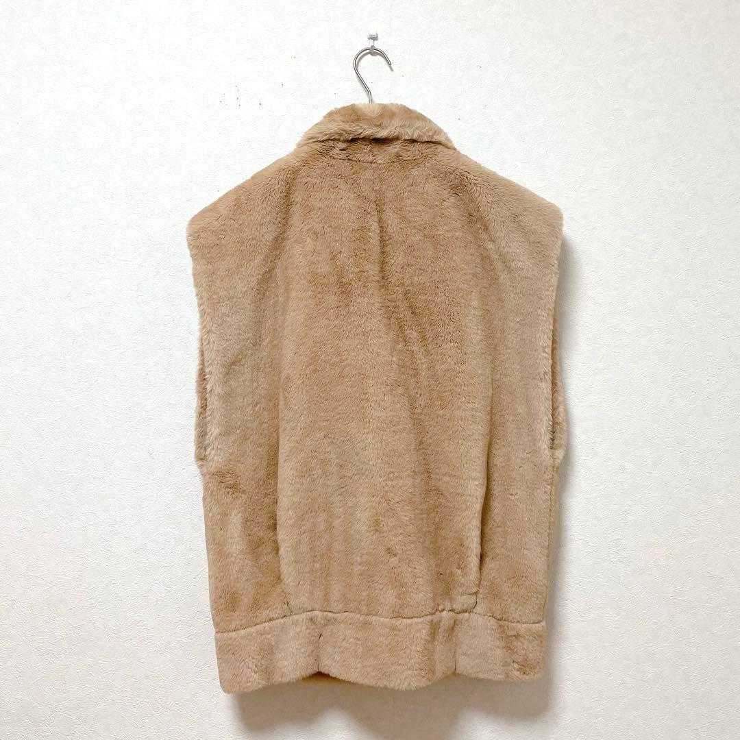 美品forte_forte 24SS フェイクファー ベスト ブルゾン