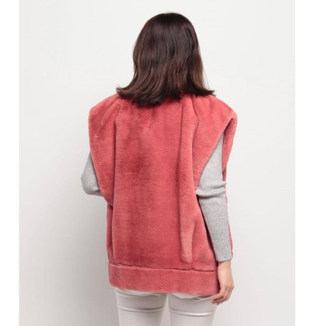 美品forte_forte 24SS フェイクファー ベスト ブルゾン