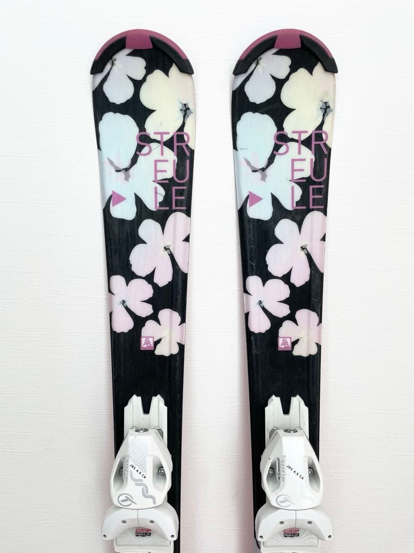 美品 STREULE シュトロイレ スキー板 ジュニア 花柄 フラワー 110