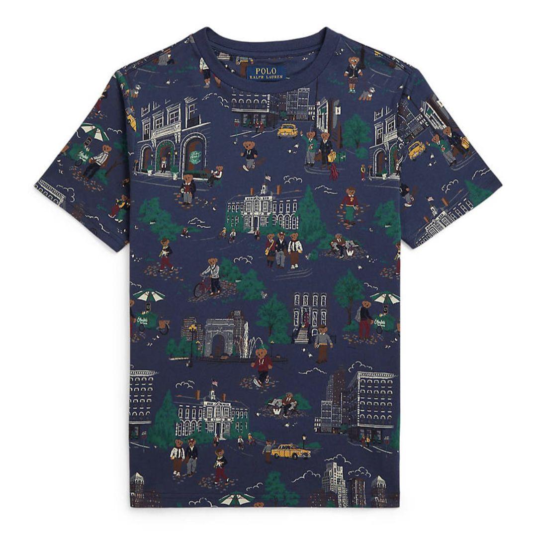 新品タグ付き トミーヒルフィガー ラガーシャツ 紺x白 ジュニアXL