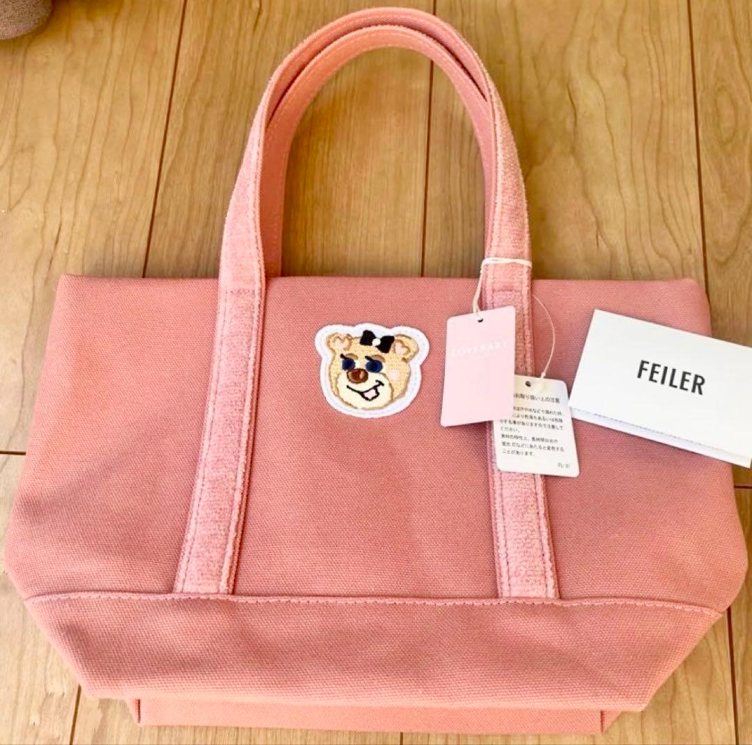 ラブラリーバイフェイラー オールドテディ ワッペントートバッグ L ピンク