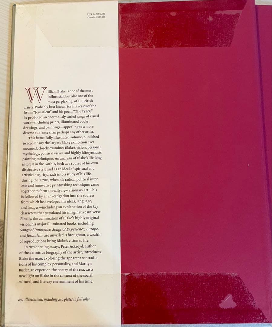 洋書（英語）WILLIAM BLAKE　ウィリアム・ブレイク　２００1年　大型本