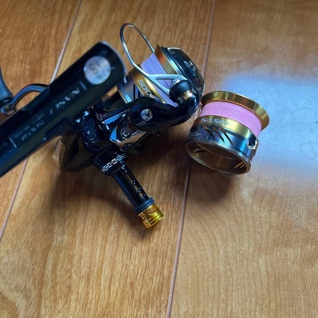 シマノ　ナスキー500改造品　替えスプール付き