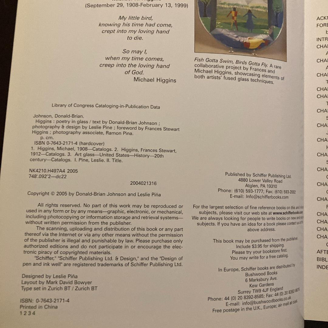 洋書 Higgins Poetry In Glass　ヒギンズアートガラス