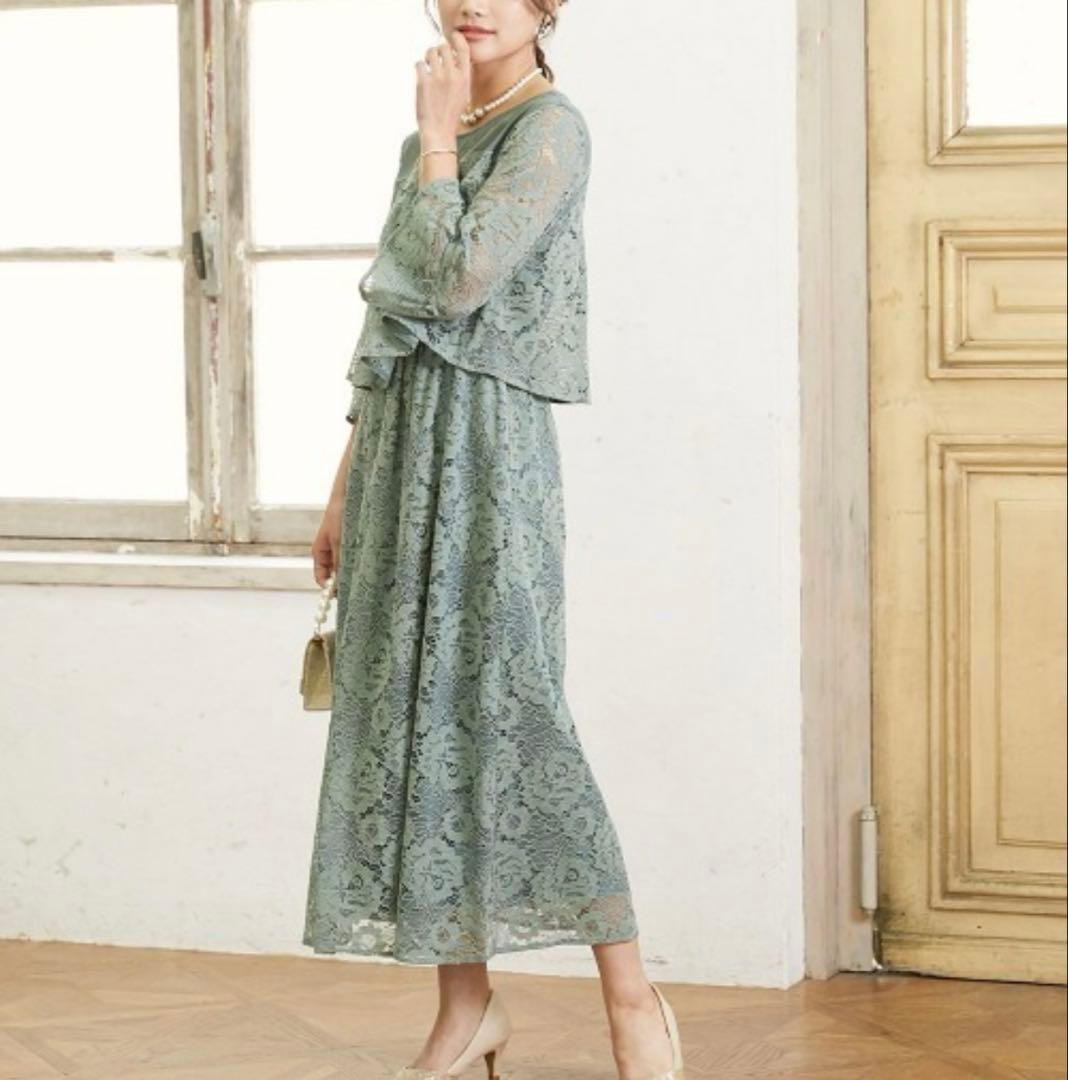 Silent Majority ドレス レース切替フレアワンピースドレス 6L