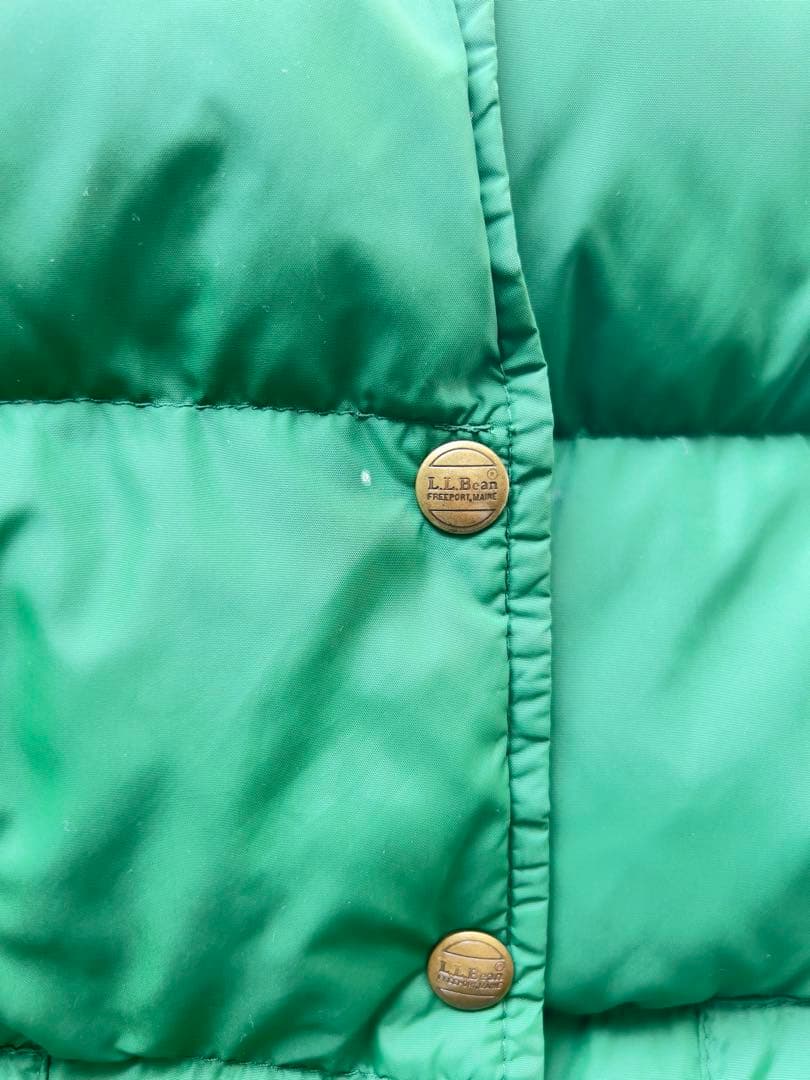 L.L.Bean グリーン ダウンベスト Lサイズ　80s