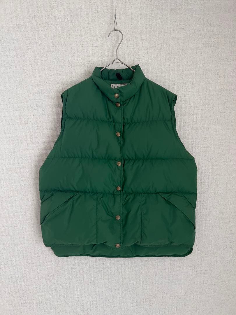 L.L.Bean グリーン ダウンベスト Lサイズ　80s