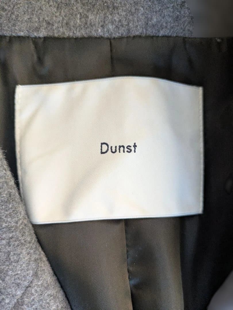 グレー ダブルブレスト ロングコート