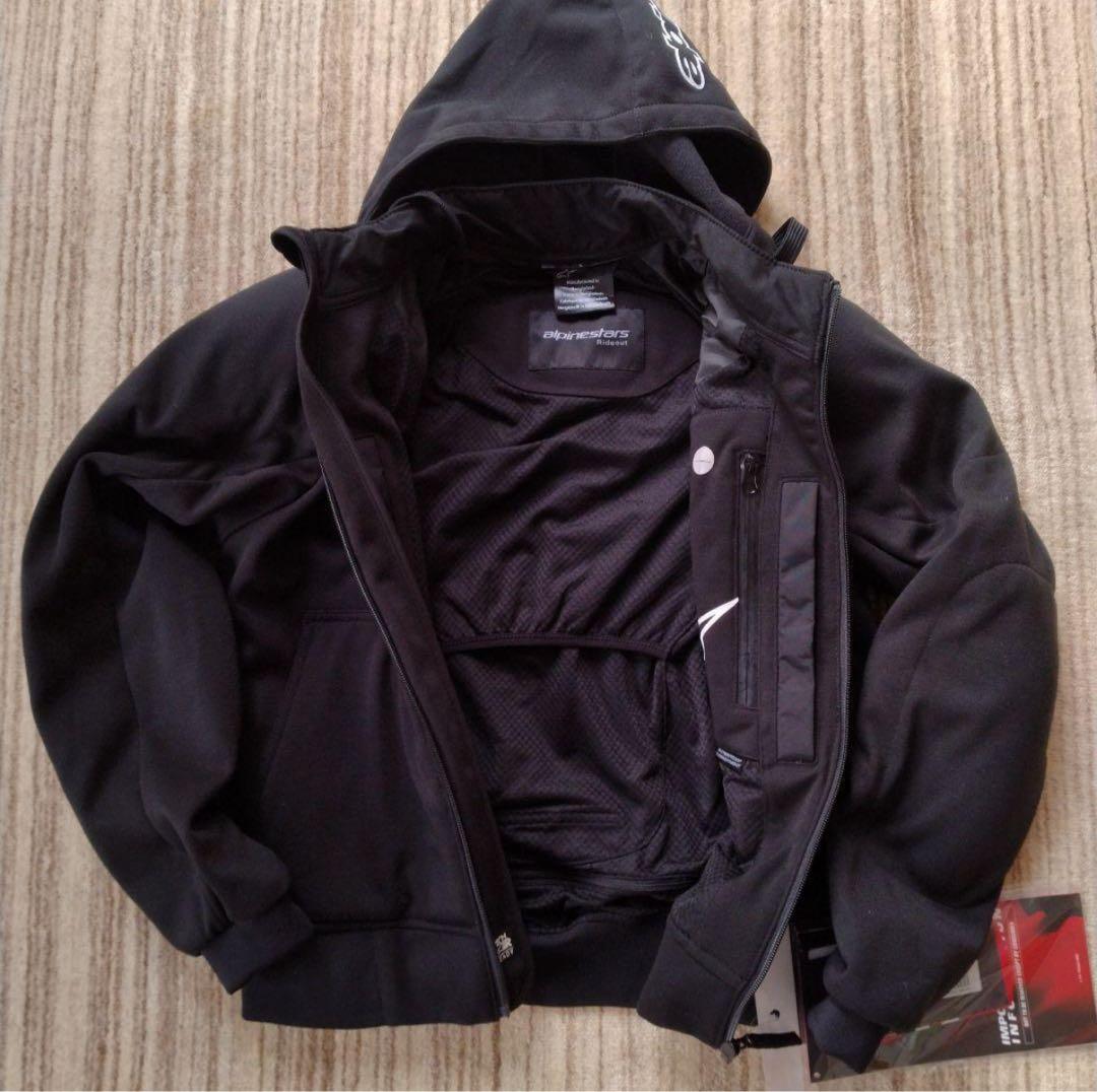 【未使用】Alpinestars ブラックジャケット フード付き