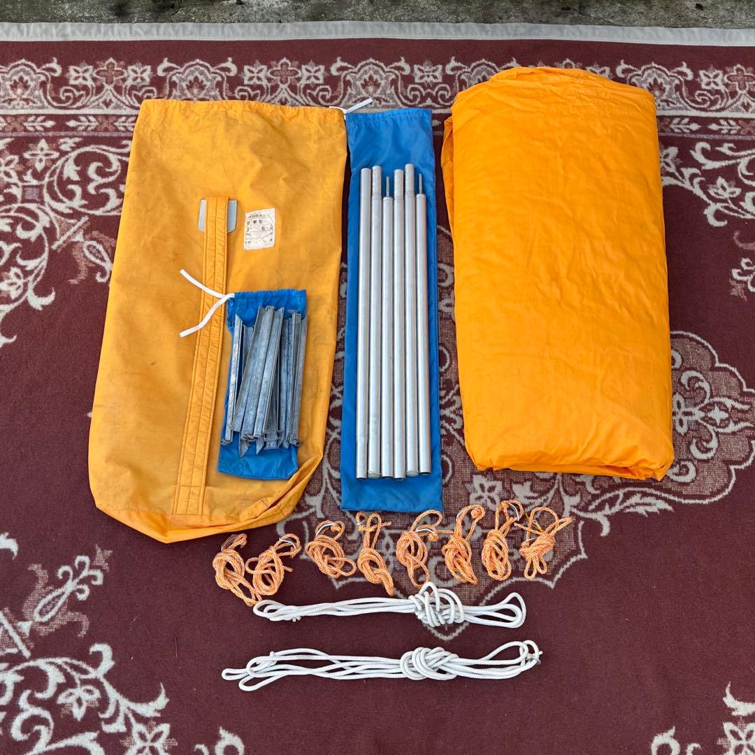 ビンテージ品◾️A型テント ビニロン素材 6人用 ビンテージテント アウトドア