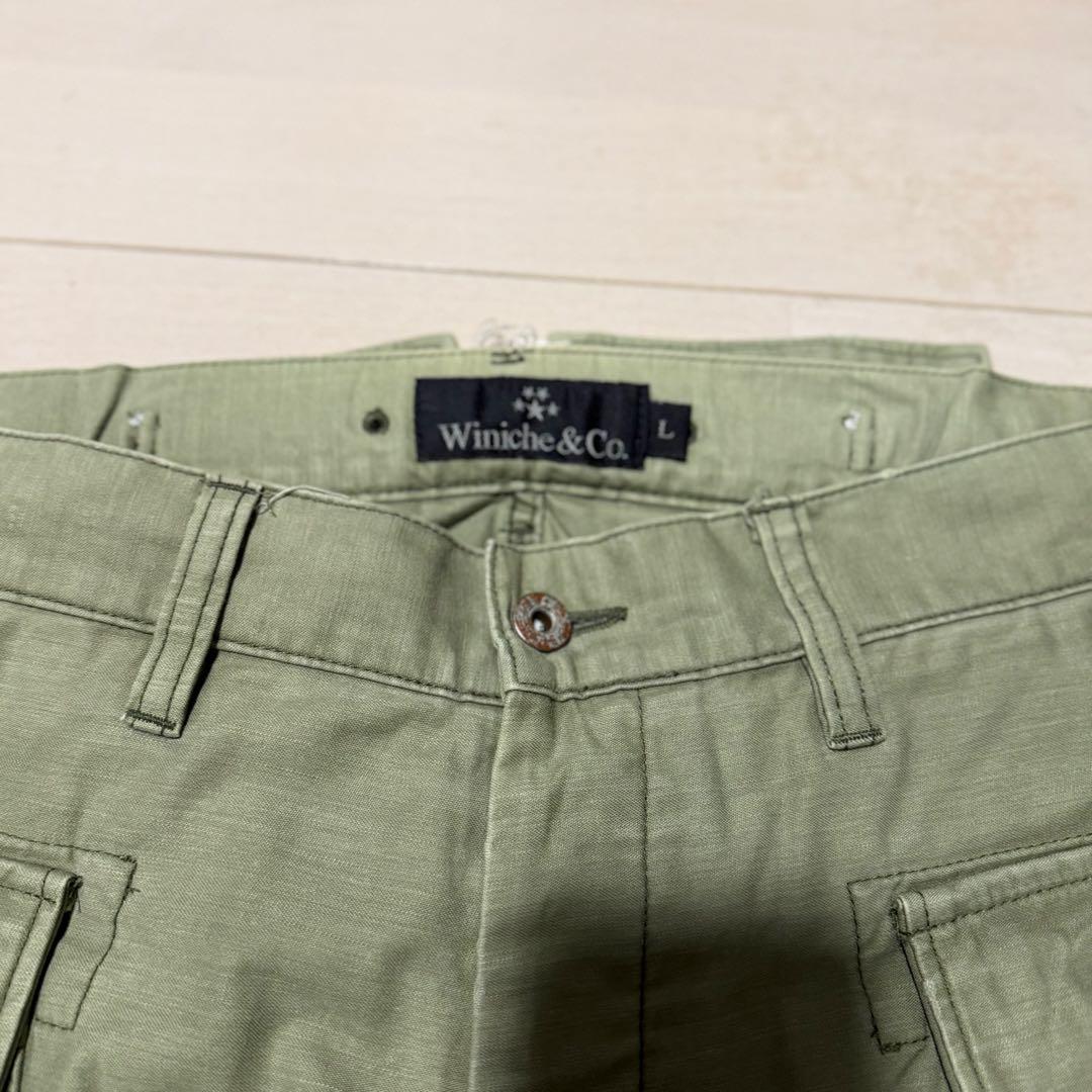 Winiche & Co. バックサテン モンキーパンツ L フェード