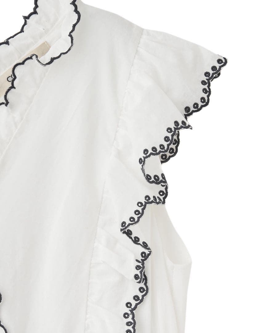 エンブロイダリーフリルティアードワンピース