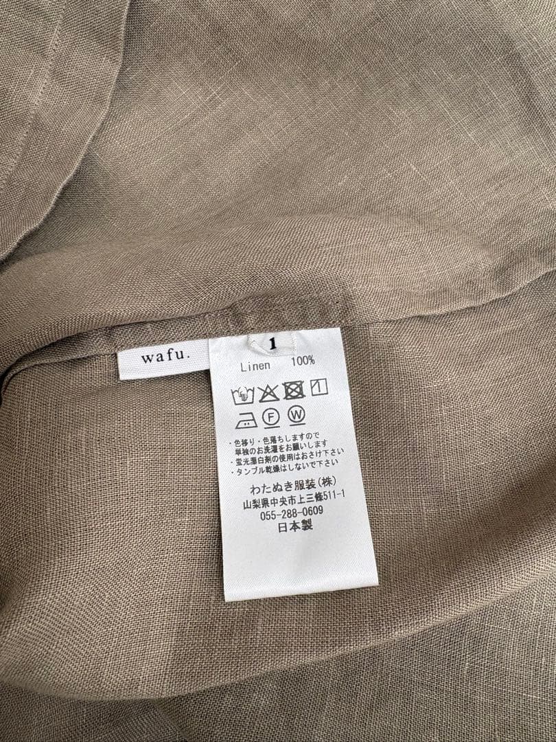 wafu トップス　快適なトップス　榛色　リネン