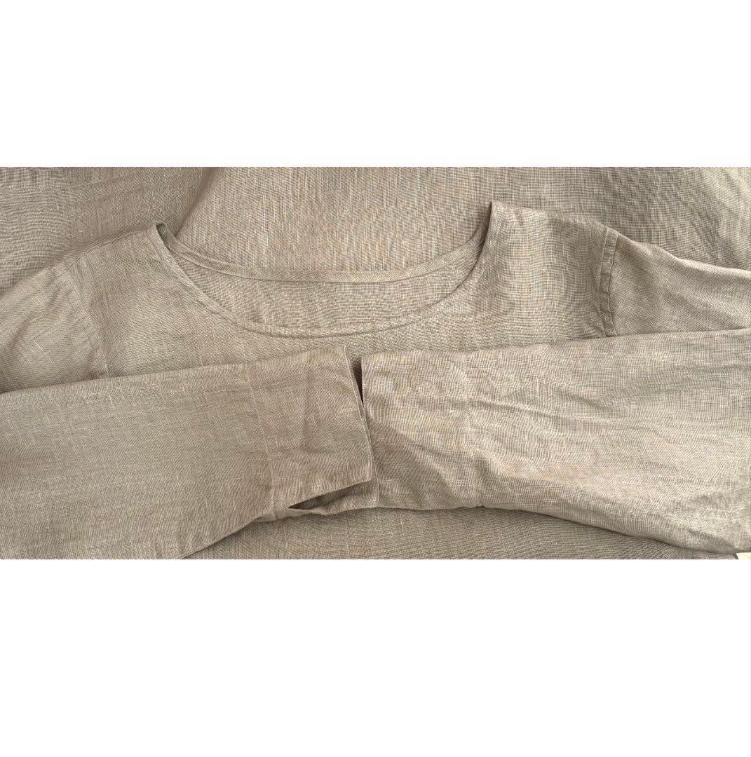 wafu トップス　快適なトップス　榛色　リネン