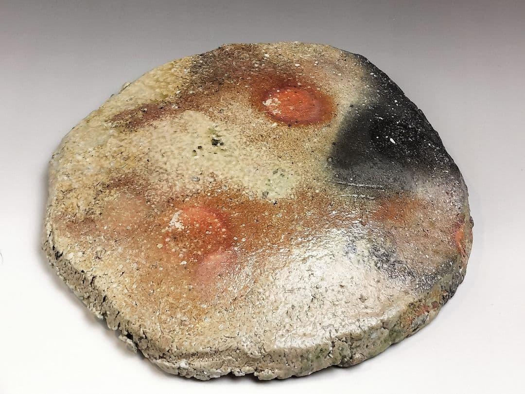 神山清子　窯変皿　約26.5センチ