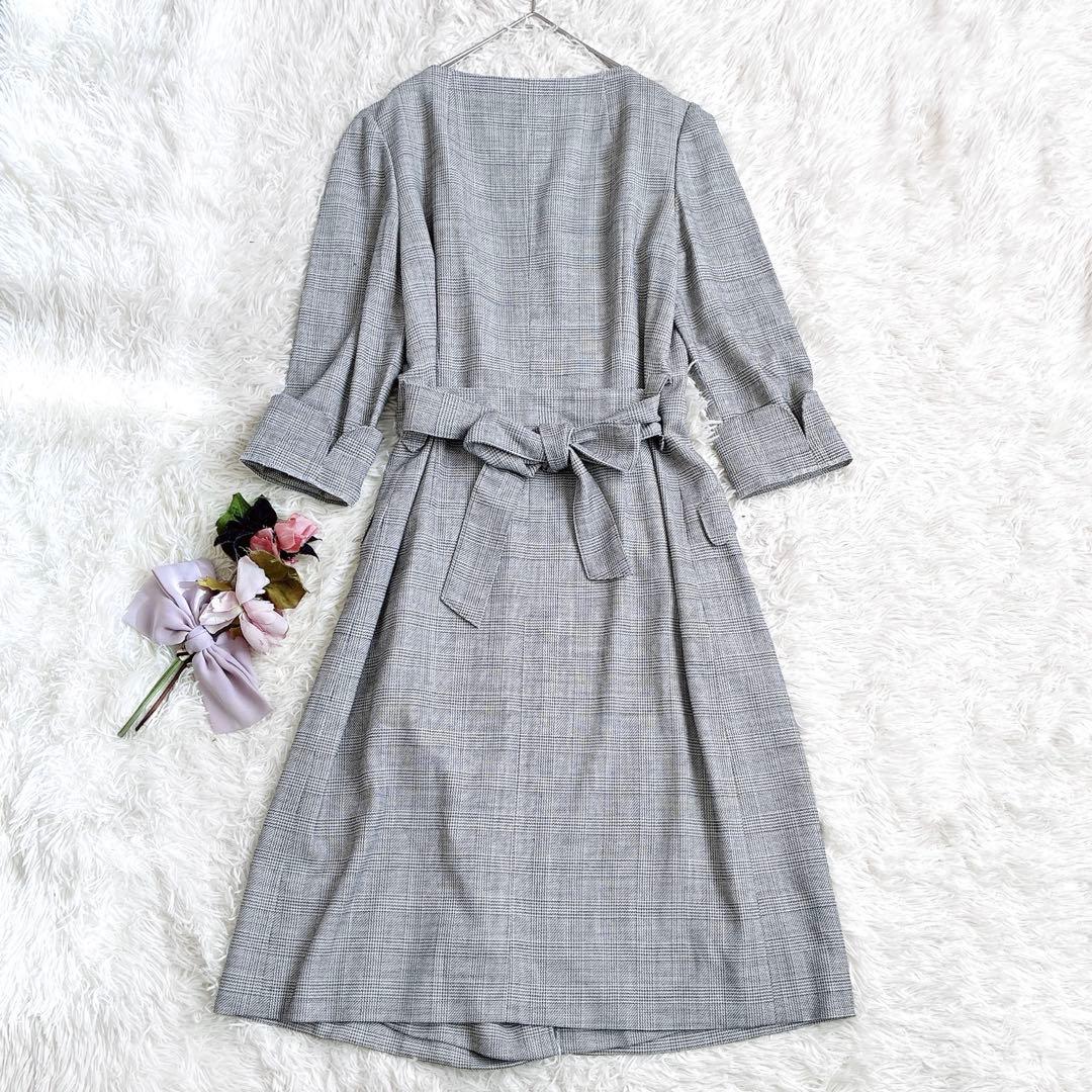 【美品】miss ashidaミスアシダ　千鳥格子柄スプリングジャケット　コート