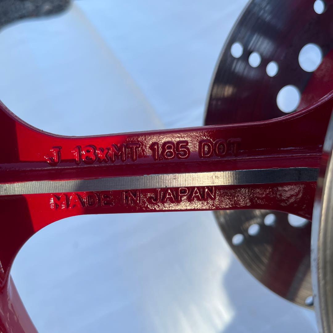 Kawasaki チューブレスタイヤホイール レッド