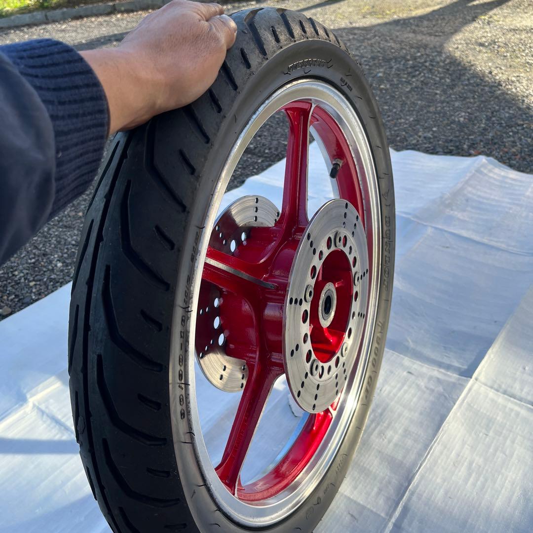 Kawasaki チューブレスタイヤホイール レッド