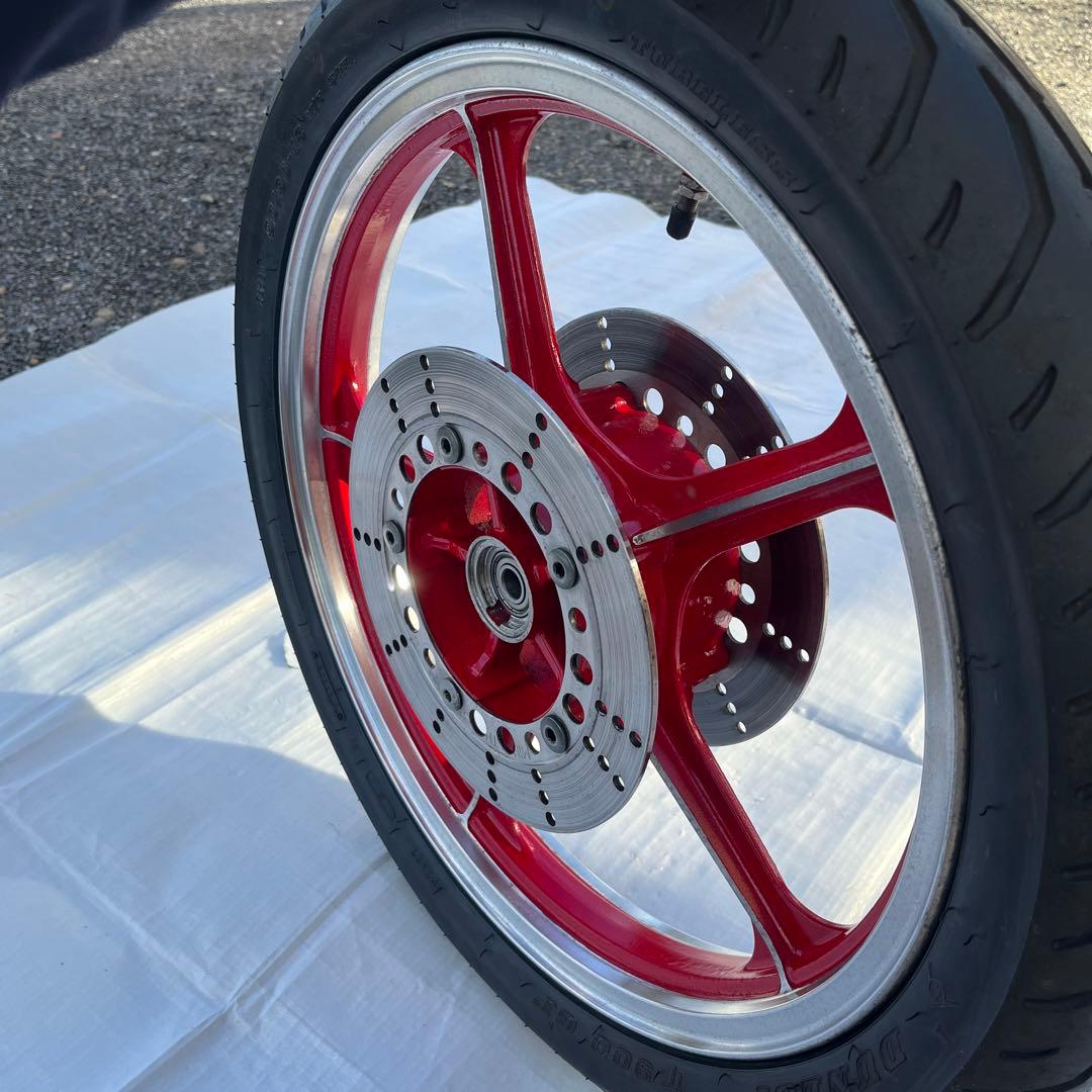 Kawasaki チューブレスタイヤホイール レッド