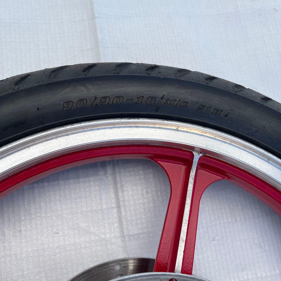 Kawasaki チューブレスタイヤホイール レッド