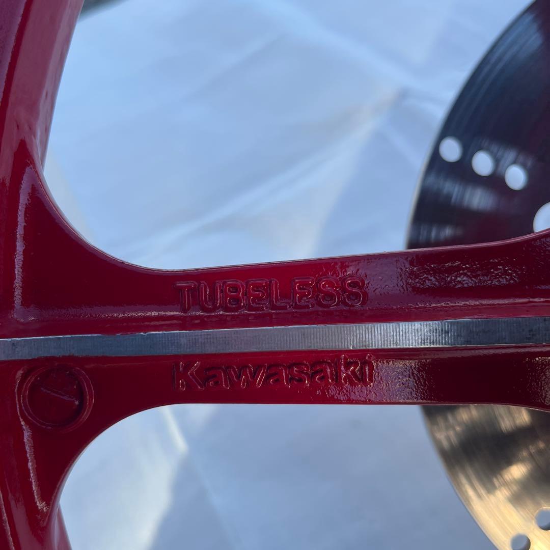 Kawasaki チューブレスタイヤホイール レッド