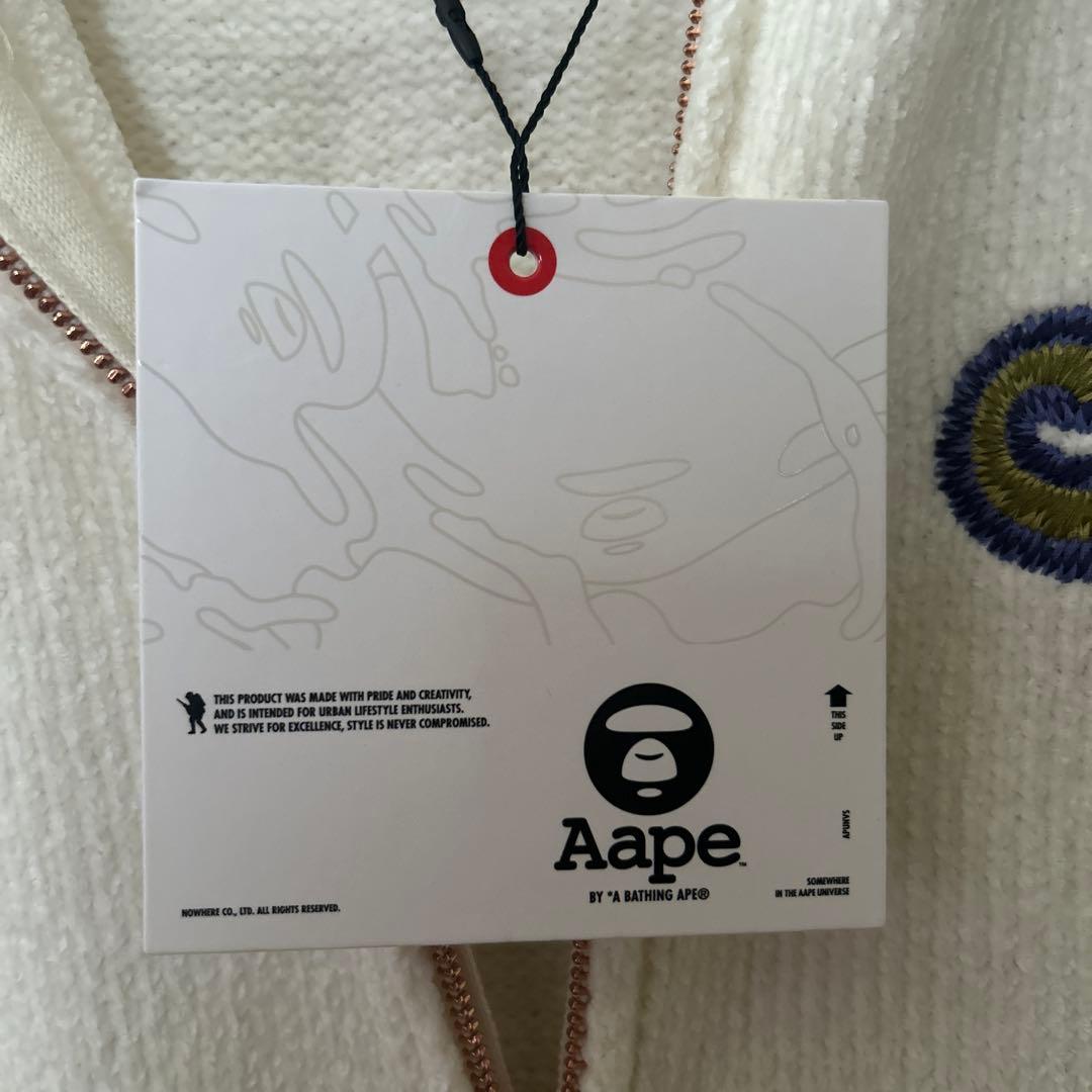 Aape 白フーディー(モール地)