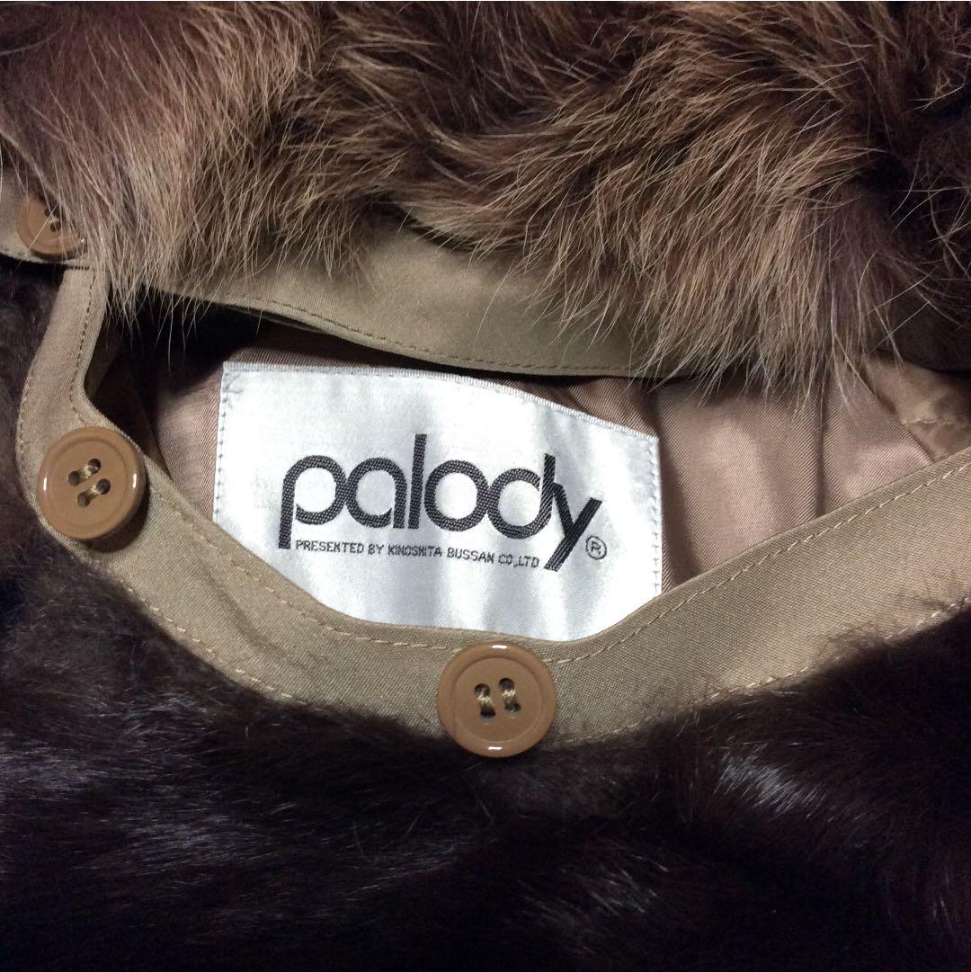 最終価格　高級品　フランス製　ロングコート30万以上 中毛皮つき取り外し可能