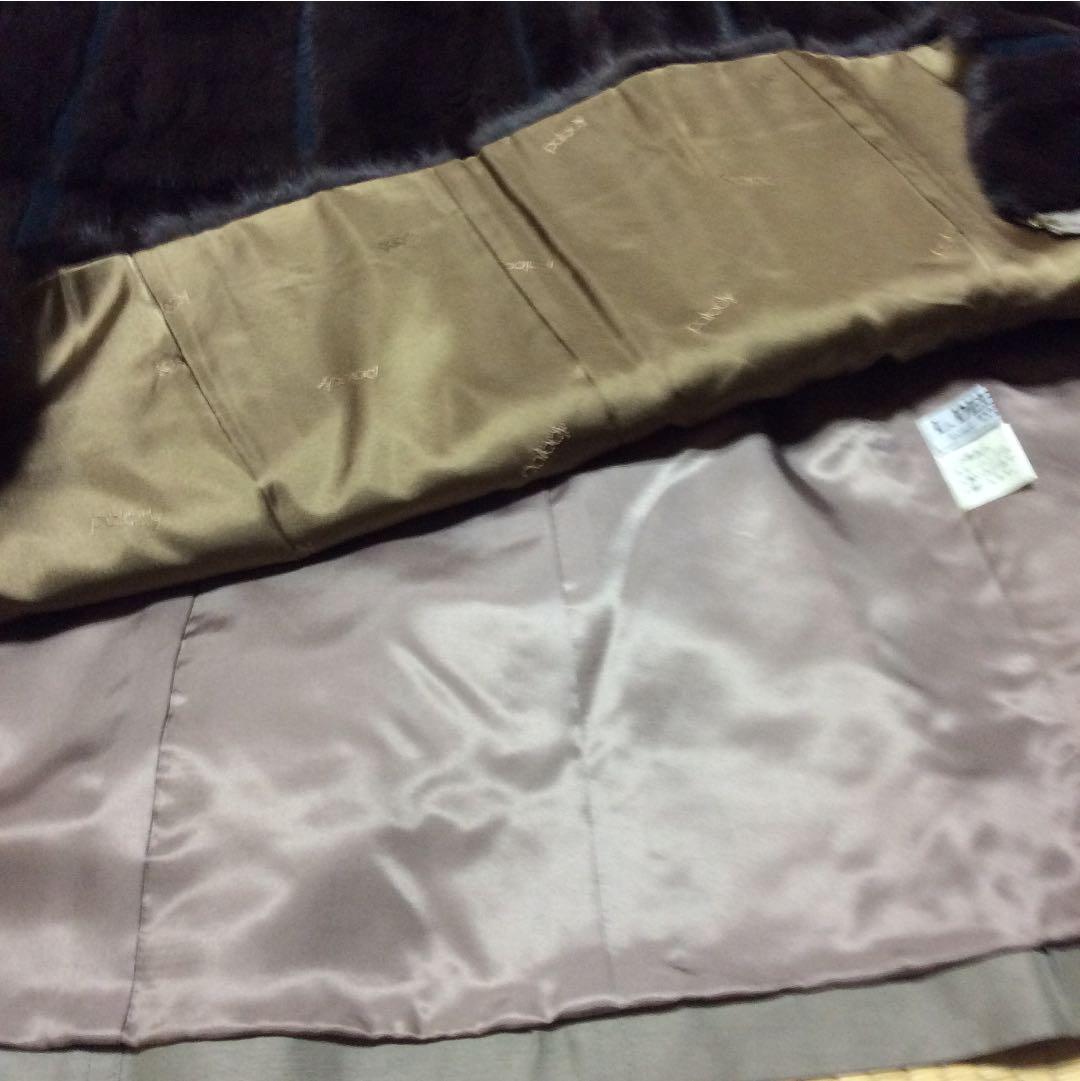 最終価格　高級品　フランス製　ロングコート30万以上 中毛皮つき取り外し可能