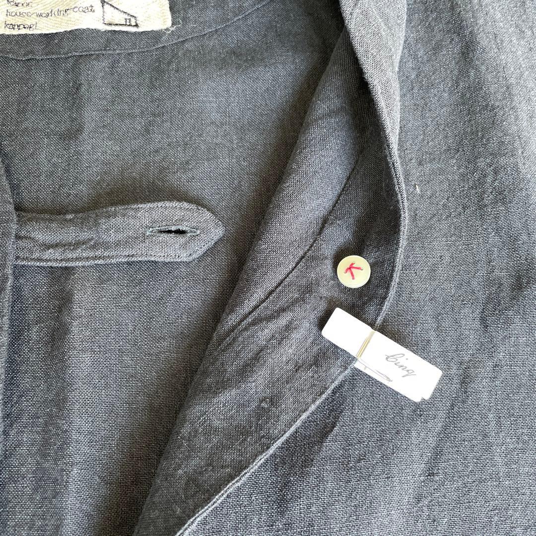 Kapok 割烹着2way ハウスワーキングコート1rd 濃紺　未使用